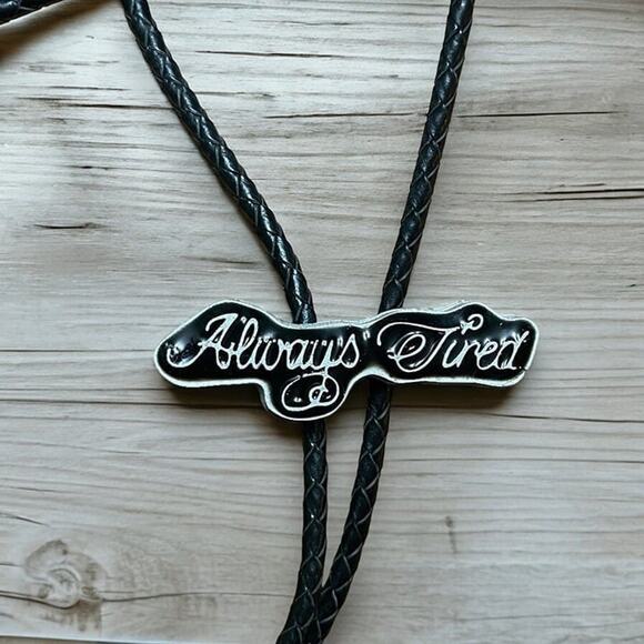 Always Tired Small Bolo Tie - Picture 2 of 6